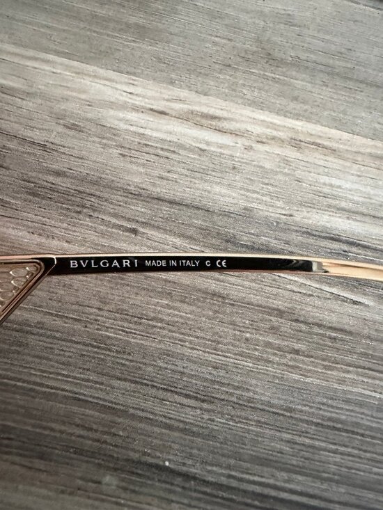 Bulgari Gold Frame Gradient Brown Square Sunglasses main image 7